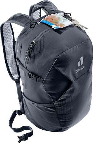 deuter Speed Lite 21 backpack in Black on a neutral background.