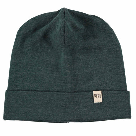 Minus33 Ridge Cuff Merino Wool Beanie is double layered and features a removable tag.