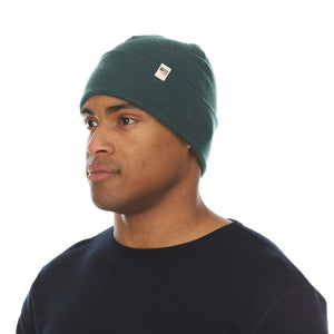 Minus33 Ridge Cuff Merino Wool Beanie is double layered and features a removable tag.