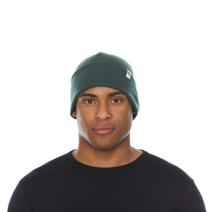 Minus33 Ridge Cuff Merino Wool Beanie is double layered and features a removable tag.