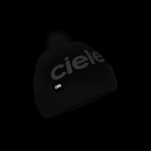 Ciele CLXCBeanie showcased in the dark, highlighting its reflective stitching.