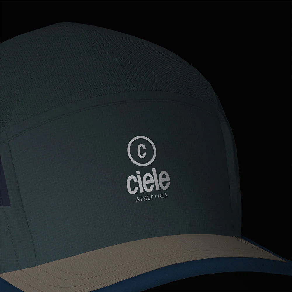 Ciele Athletics ALZCap SC in Ironcast from the front on a dark background.