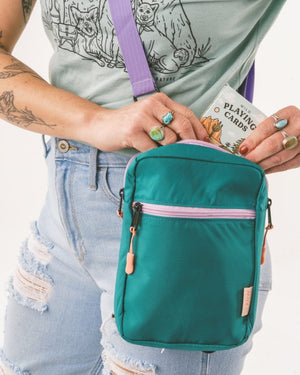 Keep Nature Wild crossbody bag is made from recycled nylon.