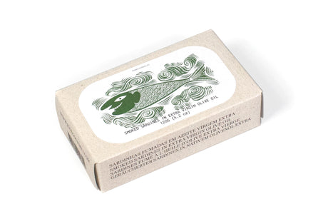 Jose Gourmet Smoked Sardines in Extra Virgin Olive Oil on a white background