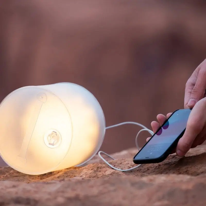 The MPOWERD Luci Base Light is the perfect camp lantern and functions as a charger for USB devices.