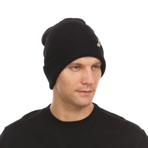 Minus33 Everyday Knit Cuff Merino Wool Beanie from the front on a neutral background.