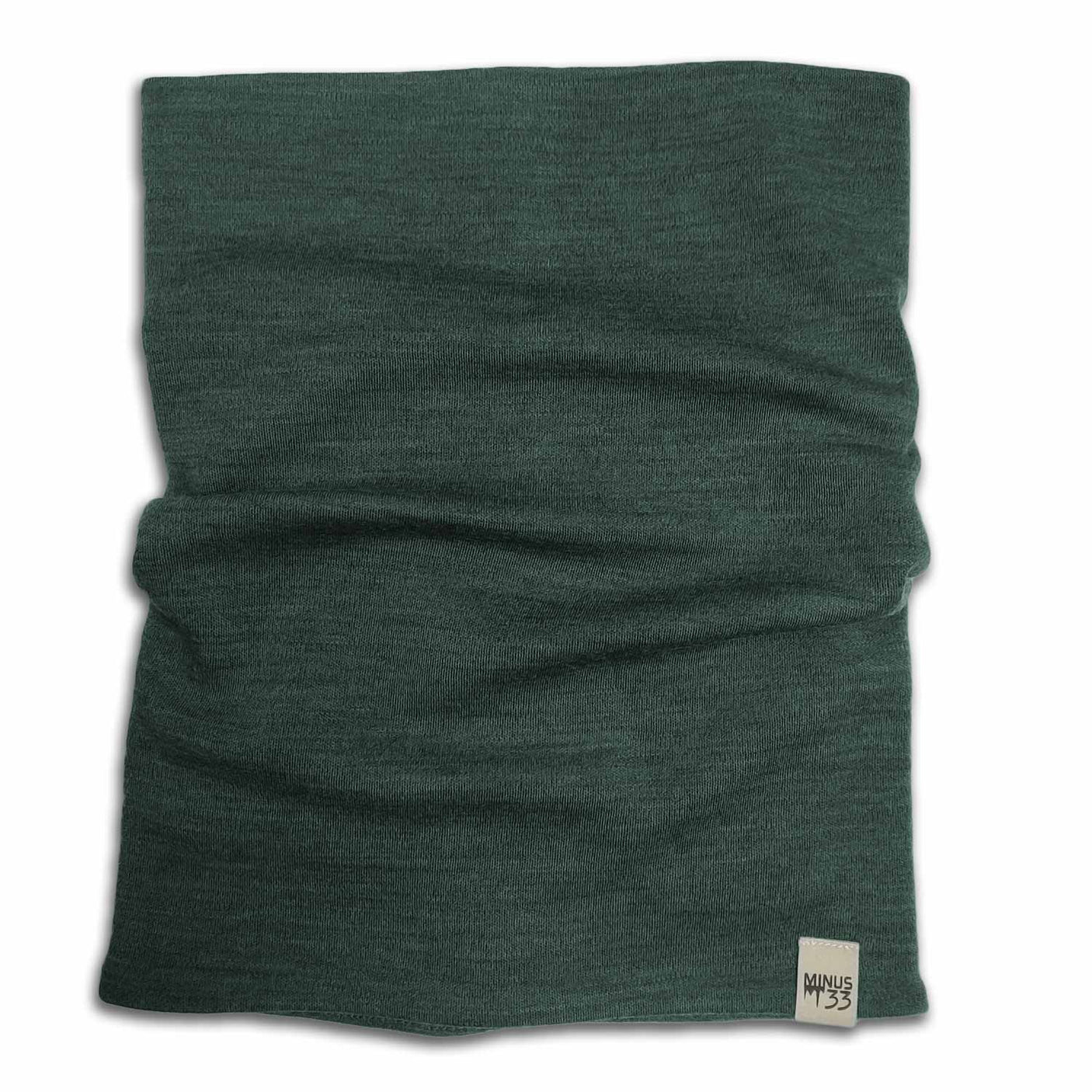 Minus33 Midweight Neck Gaiter 100% Merino Wool on a neutral background.