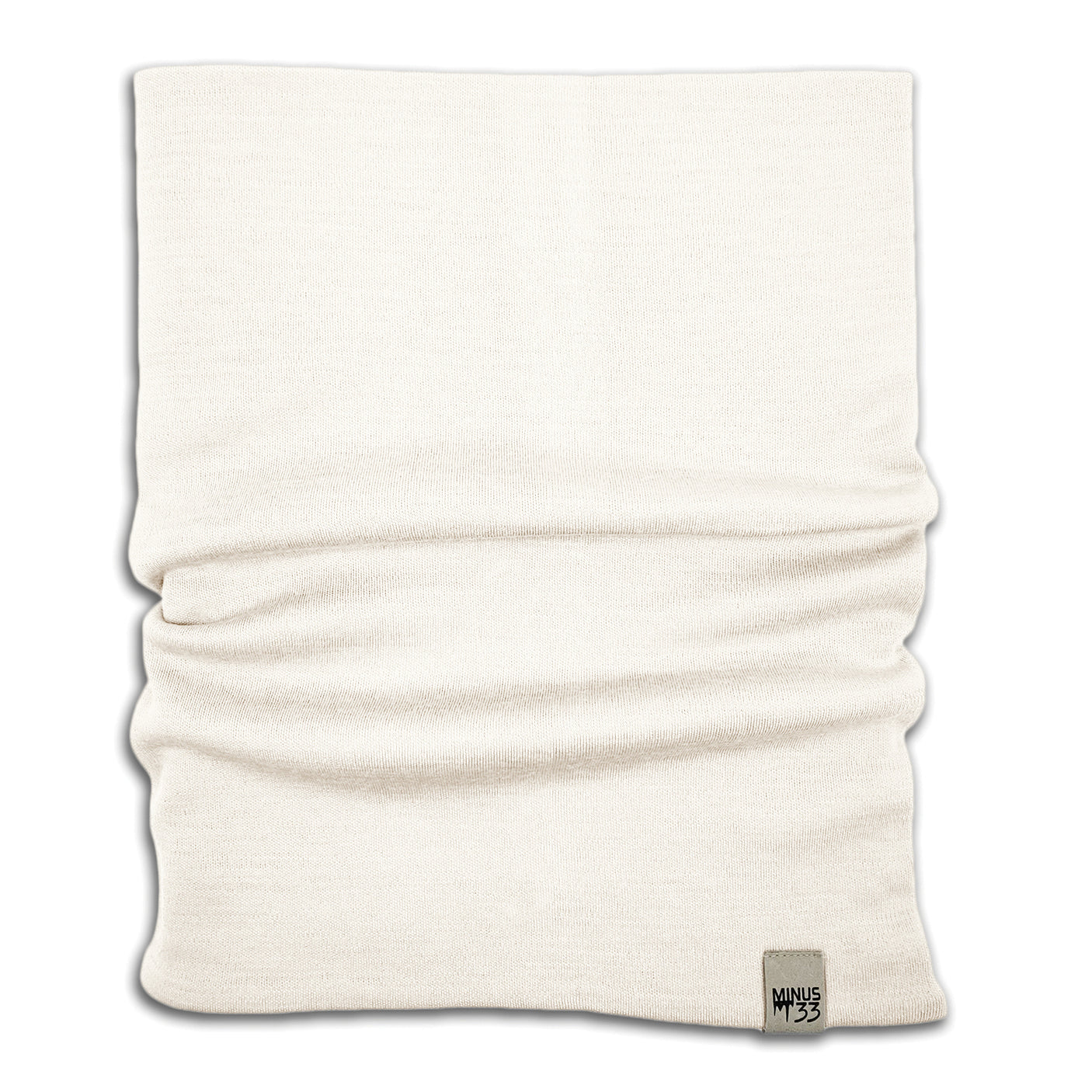 Minus33 Midweight Merino Wool Neck Gaiter on a neutral background.