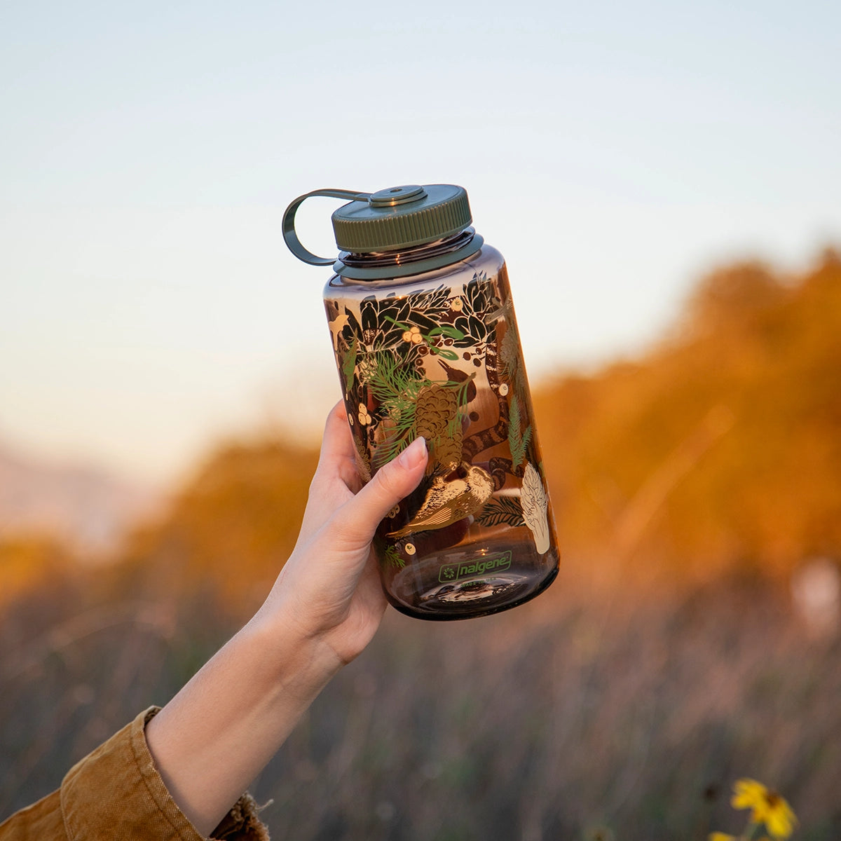 Alpine Forest, 32oz Nalgene Water Bottle