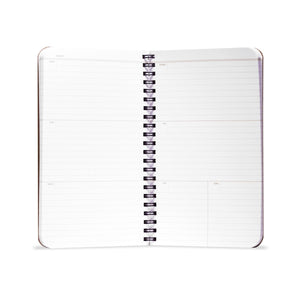 Field Notes 56-Week Planner showing the ruled paper in detail.
