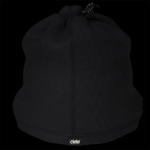 Ciele Athletics DOSBeanie winter running beanie and gaiter in Shadowcast on a dark background.