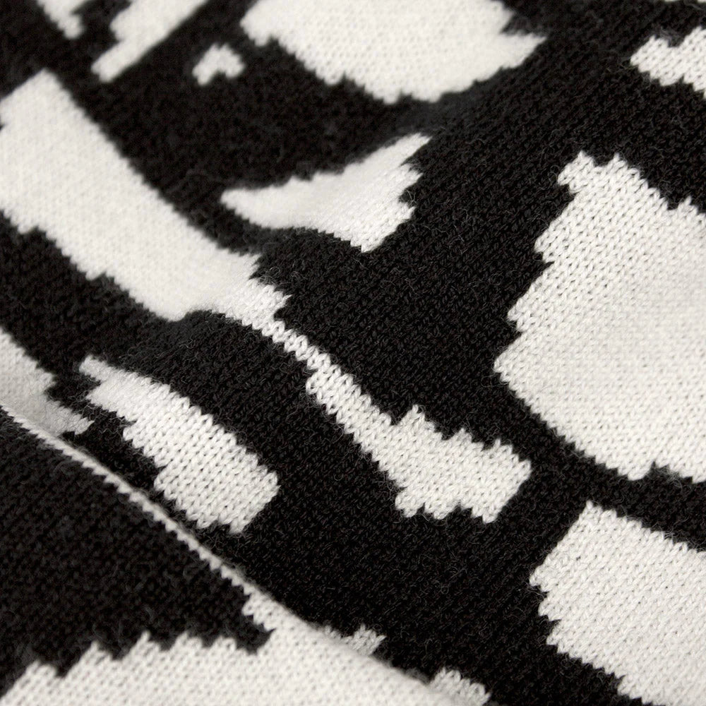 Ciele Athletics CLNBeanie - All Over Loopy Tile in Whitaker closeup detail of the knit fabric.