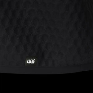 Ciele Athletics Unisex VLVMockneck cold weather running sweatshirt in Shadowcast on a dark background.