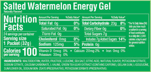 Gu Energy Gel nutritional information for Salted Watermelon.