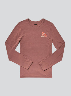 Janji's Circa Daily Long Sleeve in Mane Stride Nova from the front on a neutral background.