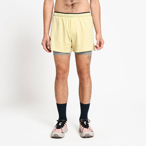 Ciele Athletics M DLYShort 5" Long Brief Short men's running shorts in Glade worn by a man on a neutral background.