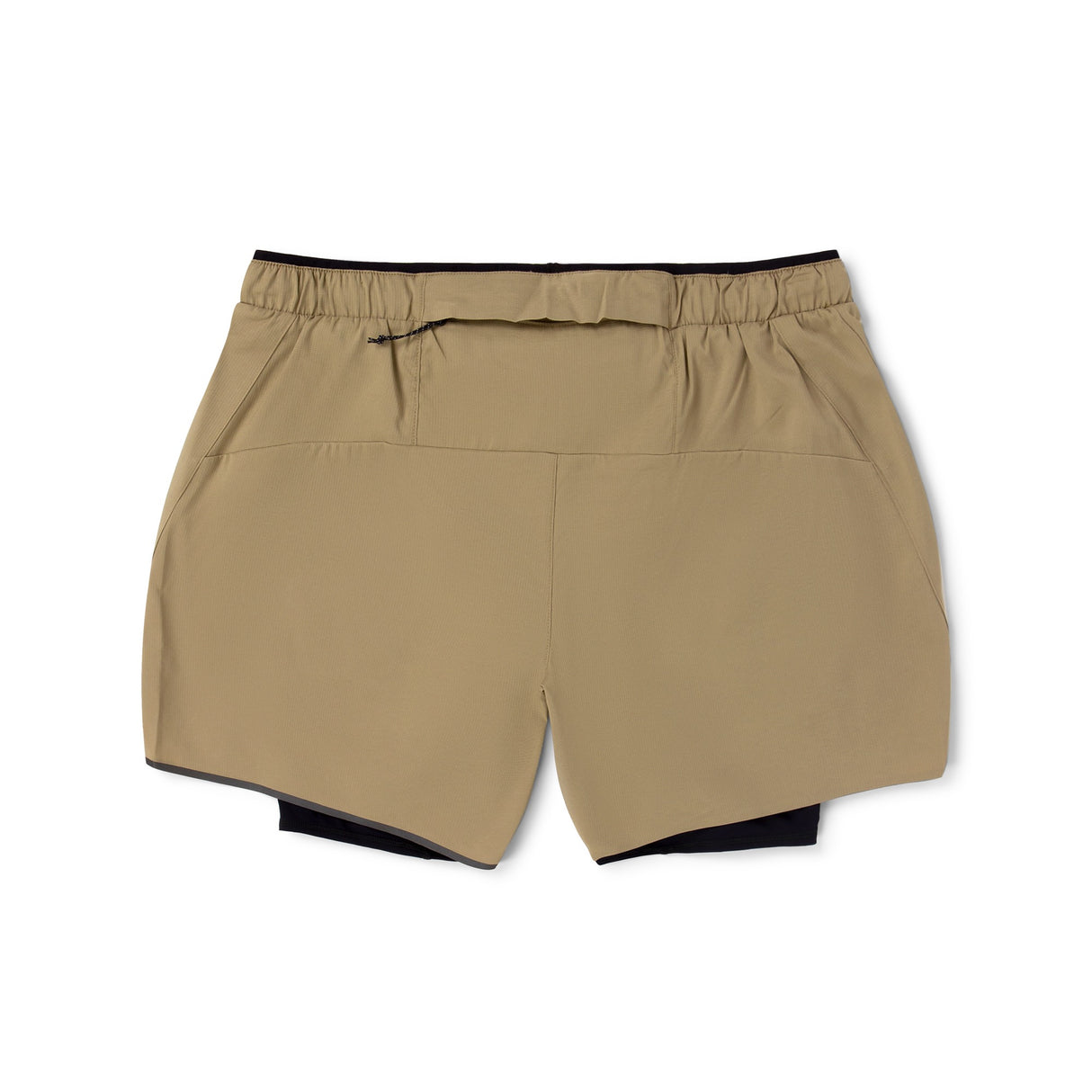 Ciele Athletics Men's DLYShort 5" 2-in-1 Running Short in Canvas Beige on a white background