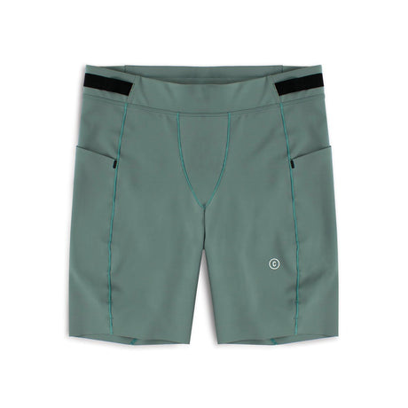 Ciele Athletics M FSTTight Short 8" men's running half tight in Silver Pine on a neutral background.