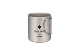 Snow Peak Titanium Ti-Double 450 Mug camp cup on a neutral background.