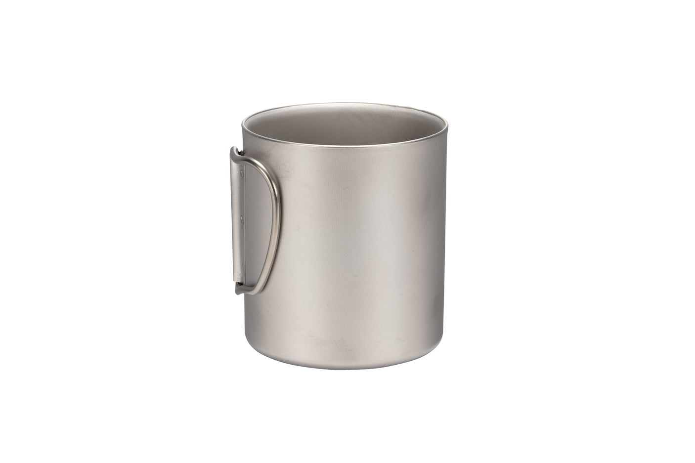 Snow Peak Titanium Ti-Double 450 Mug camp cup on a neutral background.