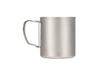 Snow Peak Titanium Ti-Double 450 Mug camp cup on a neutral background.