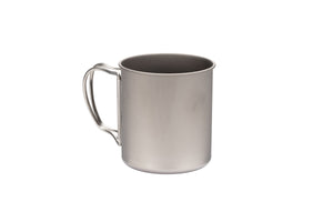 Snow Peak Titanium Ti-Single 450 Cup for camping on a neutral background.