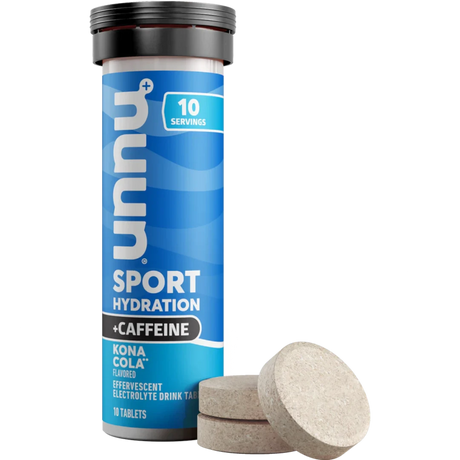 Nuun Sport in Kona Cola on a neutral background.