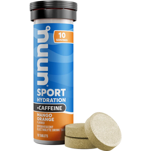 Nuun Sport in Mango Orange on a neutral background.