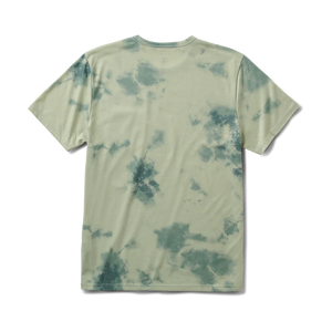 Roark Mathis Active Tie Dye Pocket Short Sleeve Tee in Seafoam on a white background