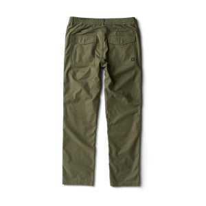 Roark Layover Pro Traveler Pants in Military on a white background