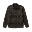 Roark Men's Nordsman Long Sleeve Flannel in Onyx with a pattern on a white background