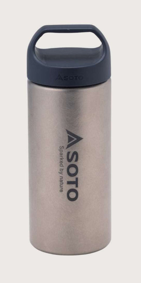 SOTO Titanium Bottle 300ml, ultralight bottle on a neutral background.