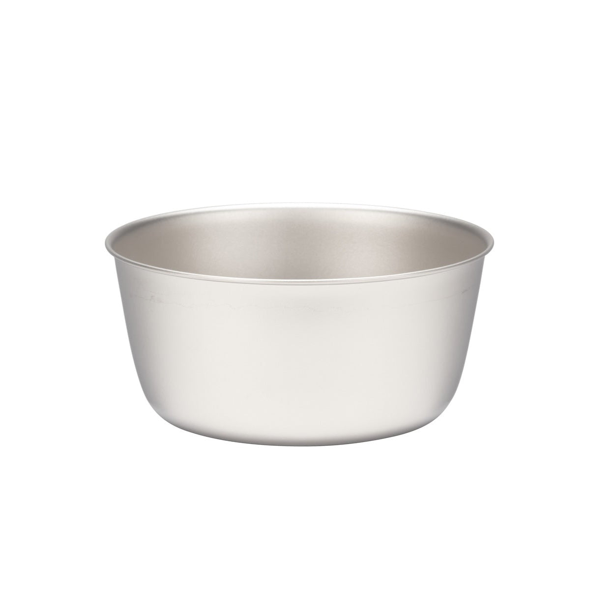 Snow Peak Trek Titanium Bowl 13cm for camping on a neutral background.