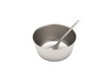 Snow Peak Trek Titanium Bowl 13cm for camping on a neutral background.