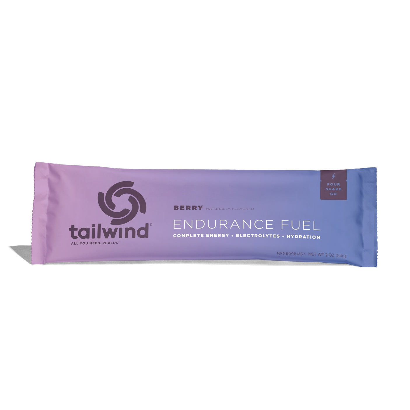 Tailwind Nutrition Endurance Fuel in Berry on a neutral background.