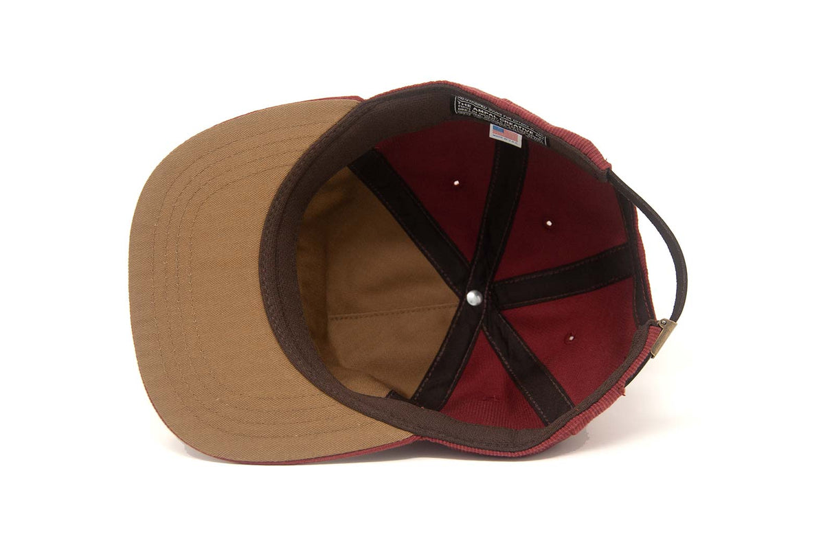 Ampal Creative Sunset Cactus Cord Strapback Hat on a white background.