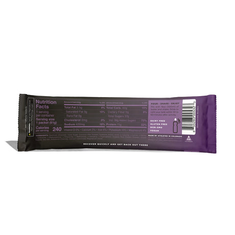 Tailwind Nutrition Recovery Mix in Chocolate on a neutral background.