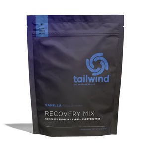 Tailwind Nutrition Recovery Mix in Vanilla on a neutral background.