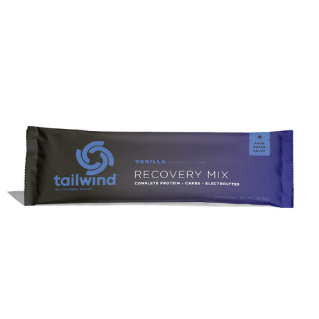 Tailwind Nutrition Recovery Mix in Vanilla on a neutral background.