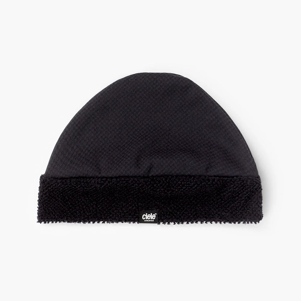 ciele UHBeanie fleece running beanie in Shadowcast with brand logo on a white background