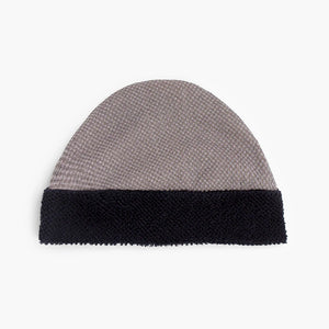 ciele UHBeanie fleece running beanie in Peachskin with black band on a white background