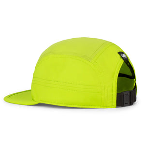 Ciele Athletics GOCap Classic - Athletics Lime Green running cap with a black strap on a white background