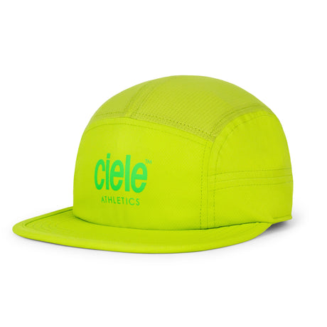 Ciele Athletics GOCap Classic - Athletics Lime Green running cap with 'Ciele Athletics' logo on a white background