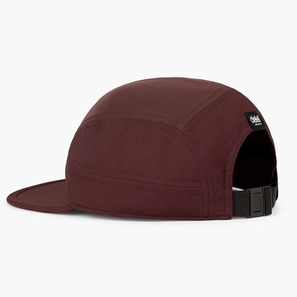 Maroon ciele athletics GOCap Classic - Athletics in Dark Wine Red with a black strap on a white background