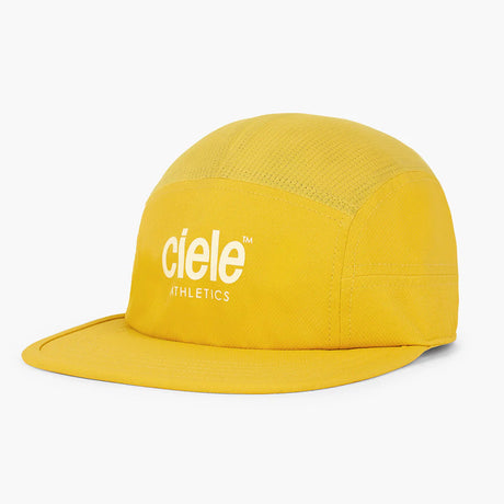 Yellow ciele athletics GOCap Classic - Athletics in Sulfur with 'ciele Athletics' logo on a white background