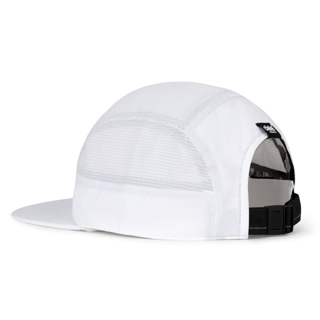 Ciele Athletics GOCap Comp Century Trooper white running cap on a white background