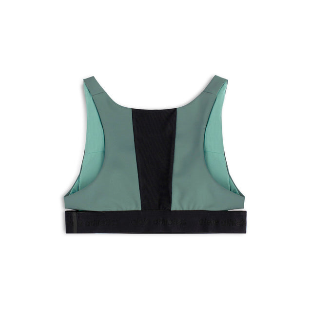 Ciele Athletics W QCKBra women's running bra in Silver Pine on a neutral background.