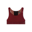 Ciele Athletics Women's QCKBra Sports Bra in Crimson Red Maroon sports bra with a brand logo on a white background