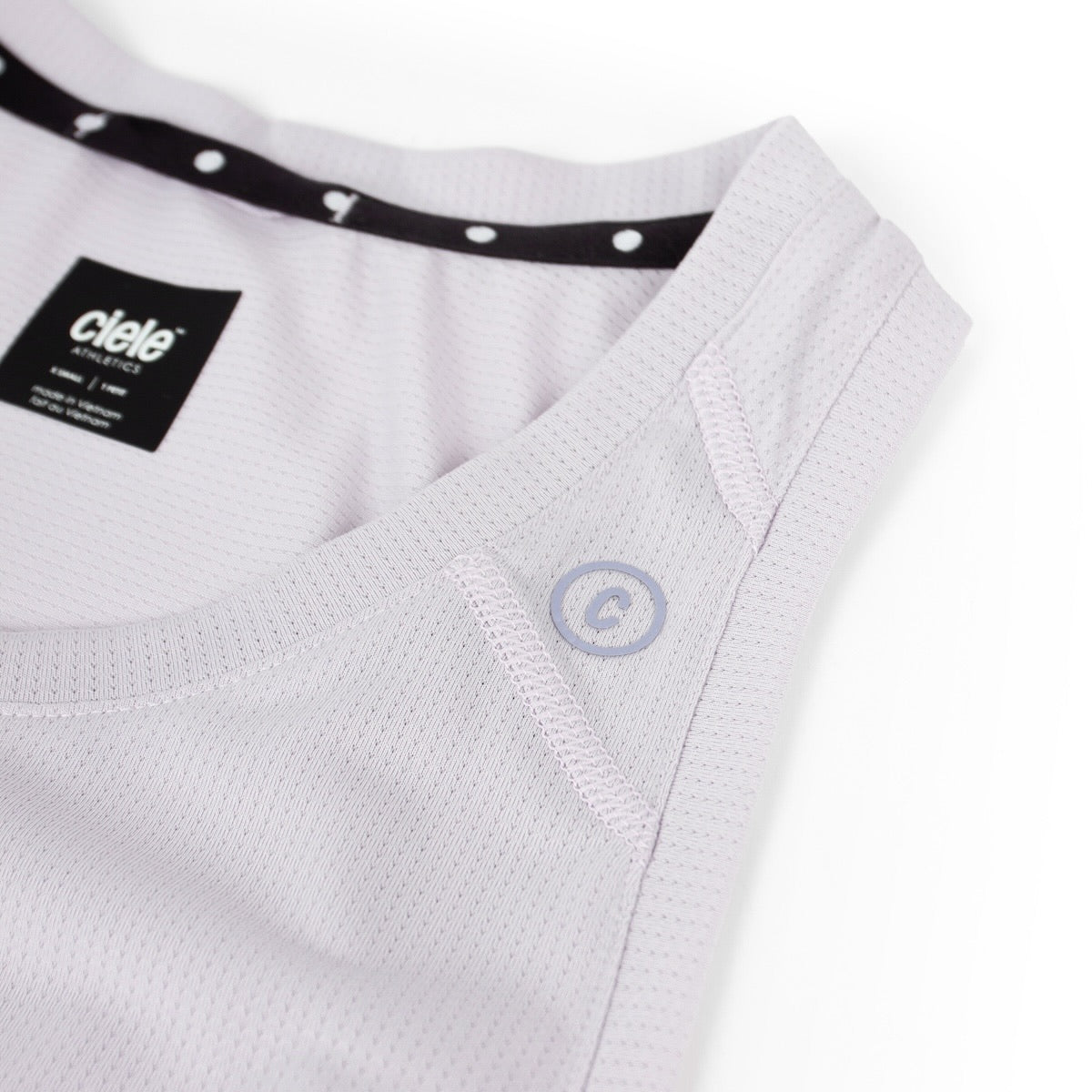 Ciele Athletics W FSTSinglet women's running tank top in Misty Lilac on a neutral background.