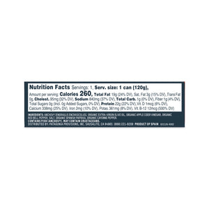 Nutrition facts label on a white background